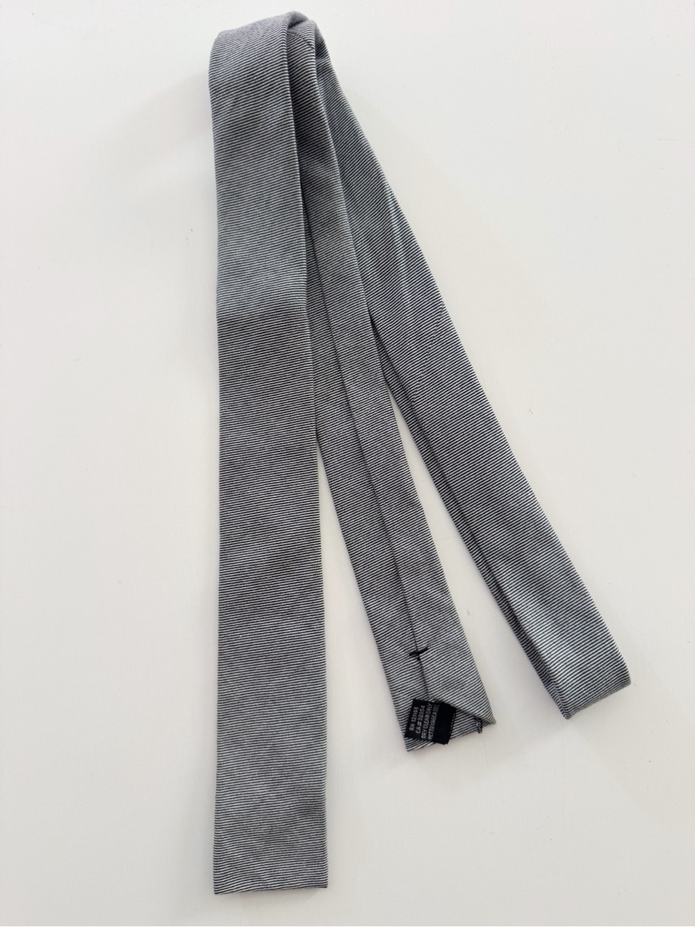 Skinny Cotton Square End Tie